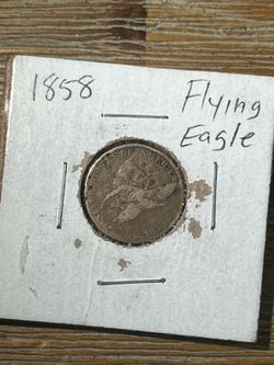 1858 Us Penny Flying Eagle Coin
