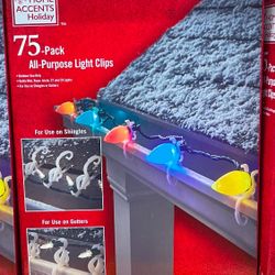 Brand New 75 Pack Light Clips (for outdoor use). $2