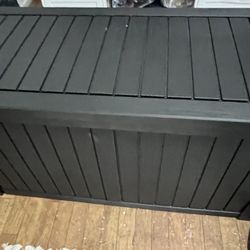 Black Wood Storage Deck Box 120 gallons