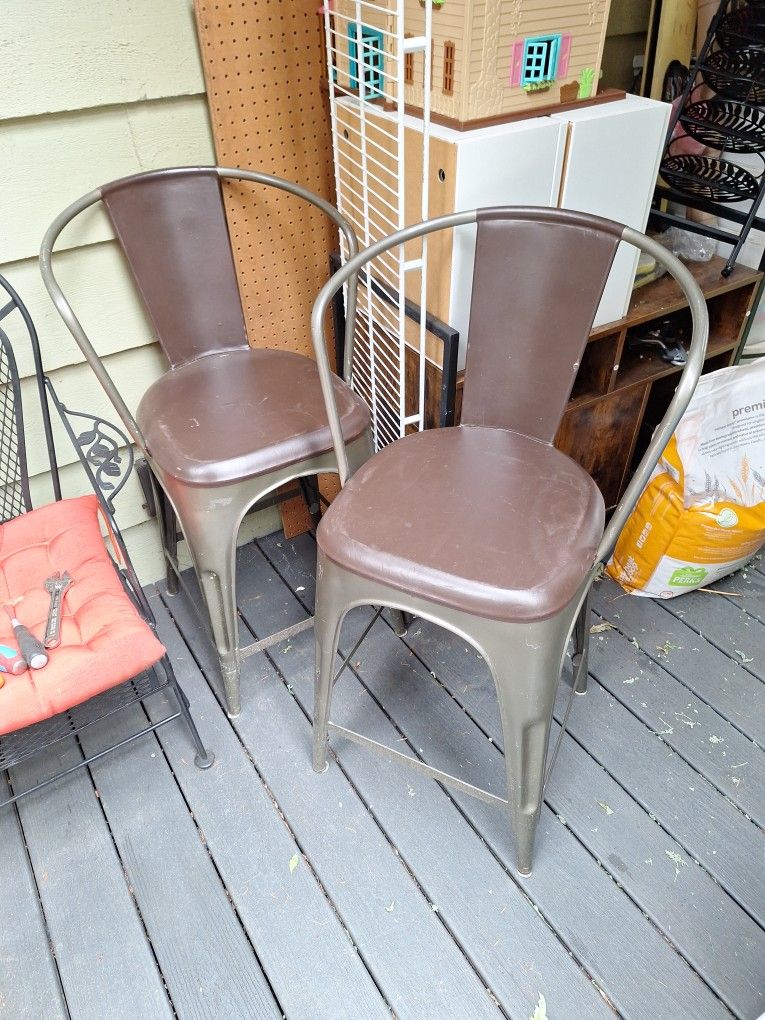 Two 24 Inch Bar Chairs