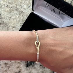 Kay Jewelers Gold Diamond Bracelet 