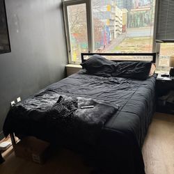 Queen size Matress  And Chairs 