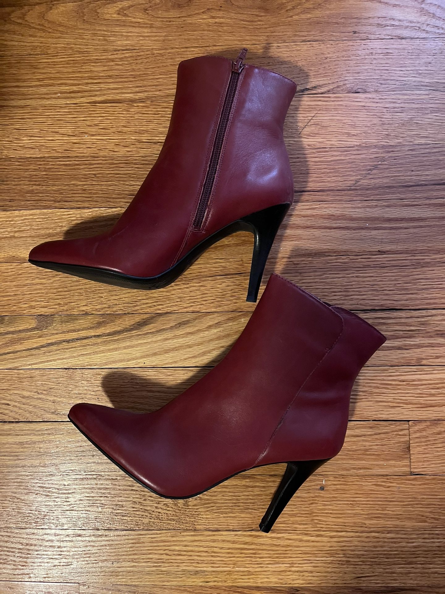 Red Leather Boots. Nine West