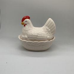 Vintage Hen On A Nest
