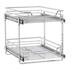 14.5 in. Dual Slide 2-Tier Standard Organizer in Chrome