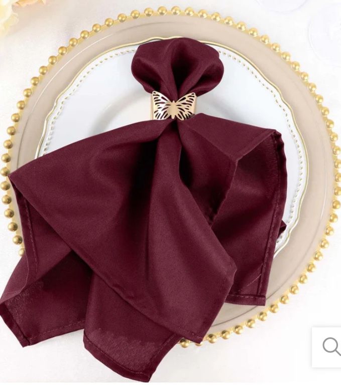 Burgundy Polyester Napkins-100ct