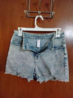 Justice Girls Denim Cutoff Shorts Size 16