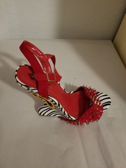 ALBA Read Stud Open Toe Ankle Strap Wedge