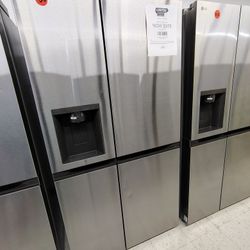 LG 27 Cu Ft Side by Side Smart Refrigerator w/ Craft Ice, External Ice and Water Dispenser