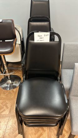 17 Black Metal Chairs for $135