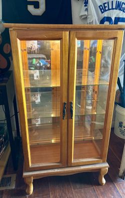 Light up wooden cabinet