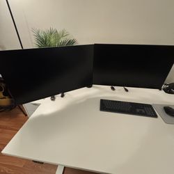 27 Inch Dell Monitors with Desk Mount 