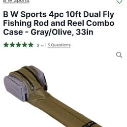 B W Sports 4pc 10ft Dual Fly Fishing Rod and Reel Combo Case - Gray/Olive, 33in for Sale in Houston, TX - OfferUp B W Sports 4pc 10ft Dual Fly Fishing Rod and Reel Combo Case - Gray/Olive, 33in for Sale in Houston, TX - OfferUp