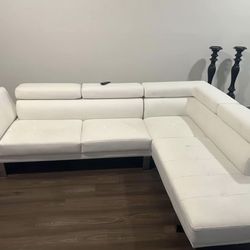 white sectional 