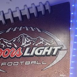 Coors Light Football Sign