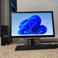i5 Dell OPTIPLEX 3040 Desktop Computer System with 27” LCD Monitor 