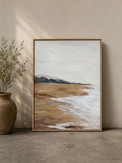Neutral Coastal Landscape Wall Art
