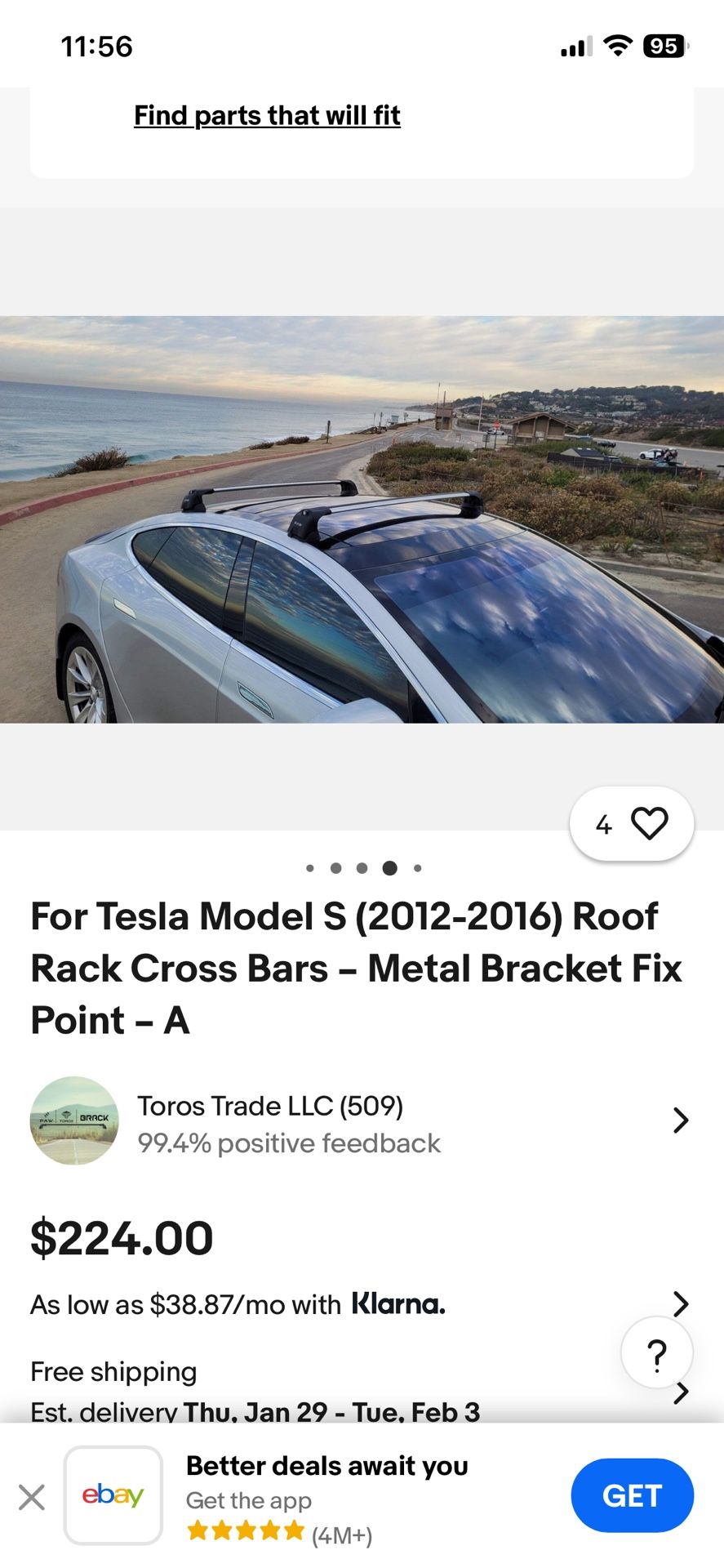 Tesla Model S Roof Rack