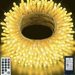 438ft String Lights 1200 LED Extra Long Christmas Lights with Remote 8 Lighting Modes & Timer Memory Outdoor Waterproof Decorations for Home Xmas Tree