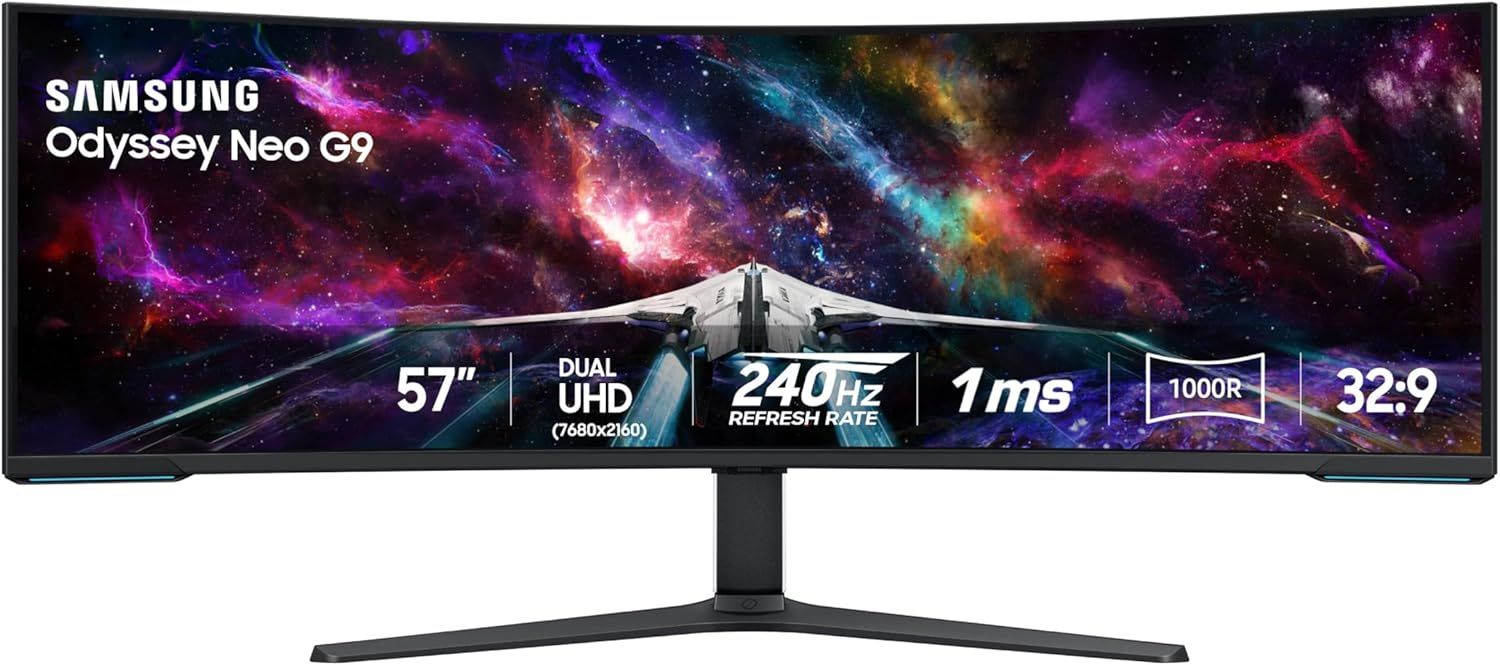 Samsung 57" Odyssey Neo G9 (G95NC) Series Dual 4K UHD 1000R Curved Gaming Monitor