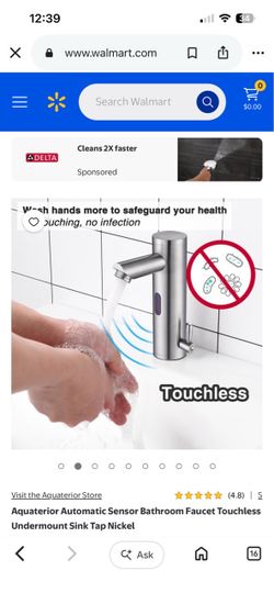 Aquaterior Automatic Sensor Bathroom Faucet Touchless Undermount Sink Tap Nickel