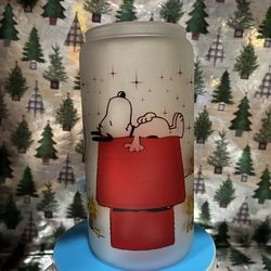 Snoopy glass cup