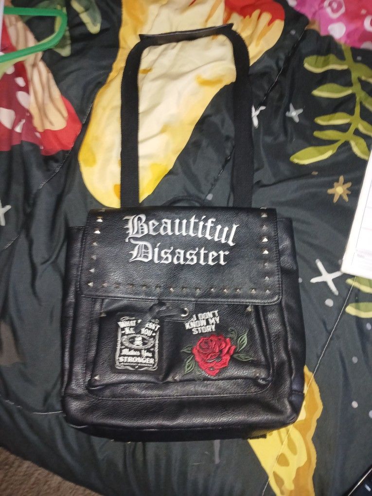 Beautiful Disaster Purse Backpack