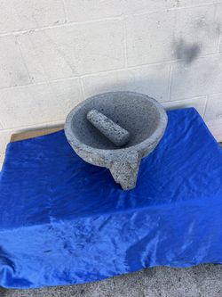 Molcajetes De 14 Pulgadas De Diámetro De Piedra Negra. Algo Bien 