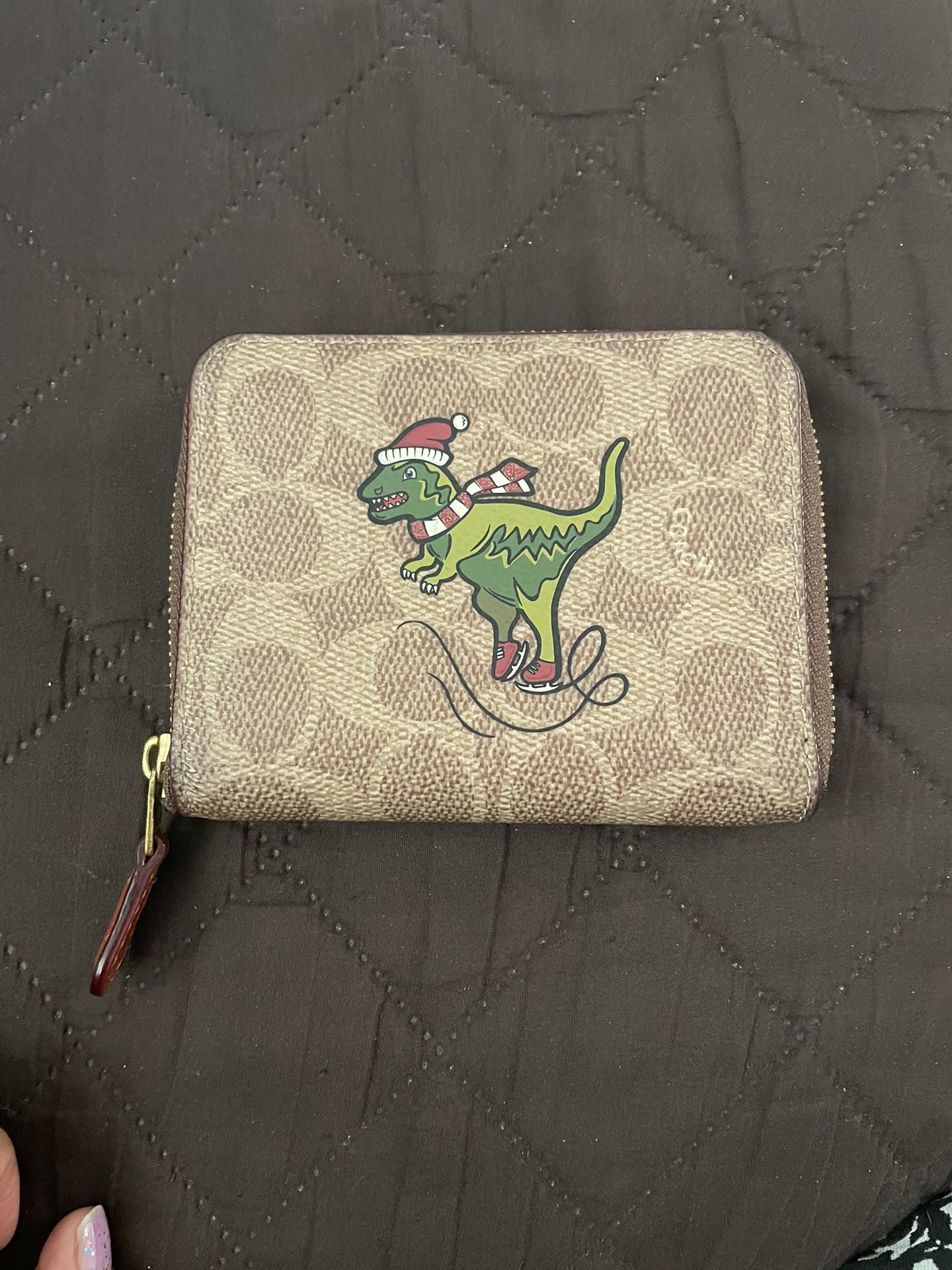 Coach Signature Rexy Small Zip Wallet