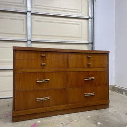 Mid Century, Modern Mcm, Vintage Furniture, Dresser Tv, Stand With Six Drawers Dressing Organizer