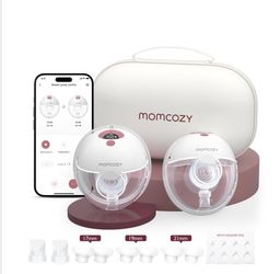Momcozy M5 Smart APP Controlled Wearable Breast Pump, Hands-Free Wireless Electric Pump, 3 Modes 9 Suction Levels, BPA-Free, Portable Lightweight, 24m