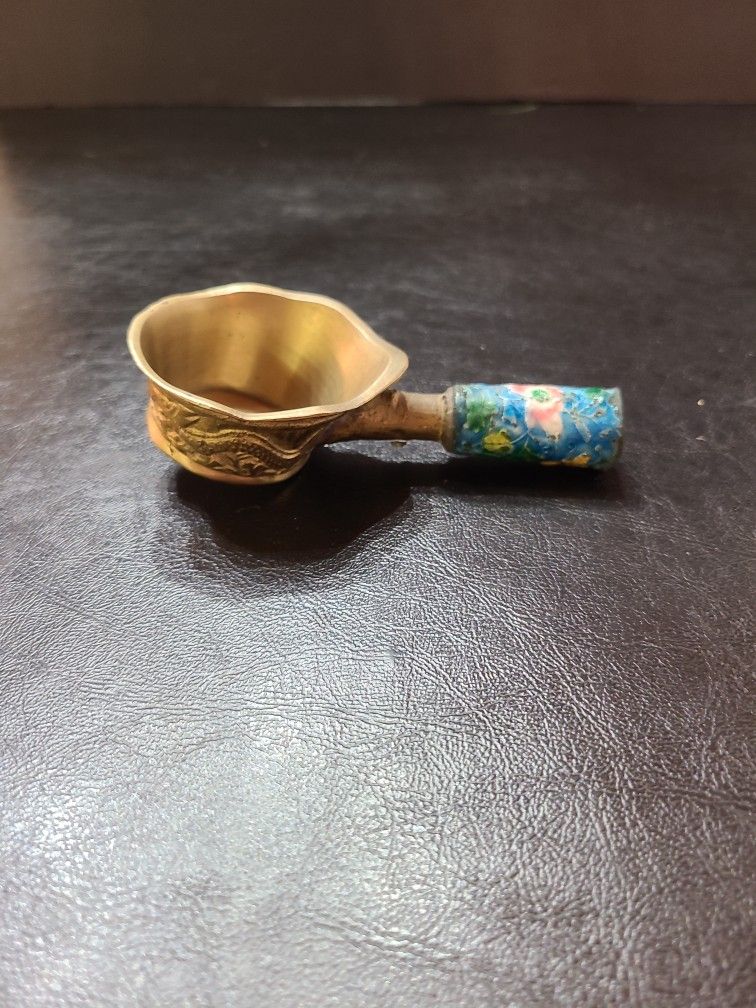 Antique Style Chinese Brass Cloisonne Silk Coal Iron Dragon Design