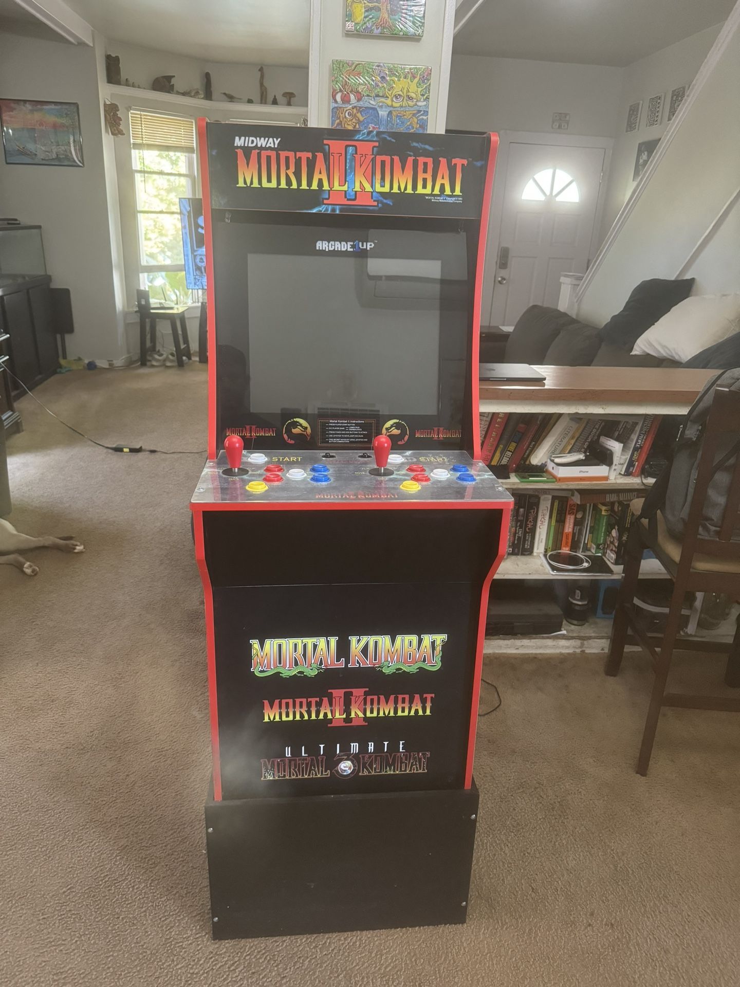 Mortal Kombat Arcade 1up with Riser