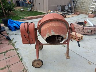 Portable electric steel cement mixer