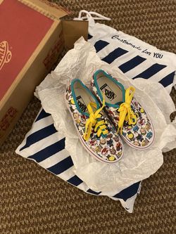 Vans Custom Kids Shoes - Cute Macaroon Pets Design