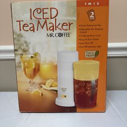 NEW Mr. Coffee Iced Tea Maker Model TM1S with Yellow Lid OPEN BOX