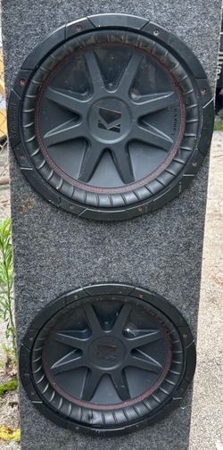KICKER COMPVR 12” SUBWOOFER WITH RED SURROUND STITCHING