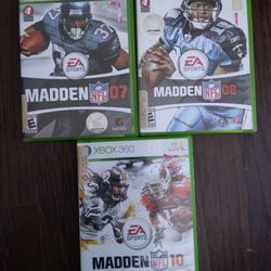 Lot Of 3  Xbox 360 Madden Video Games
