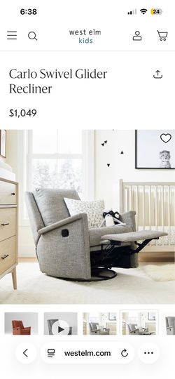 West Elm - Carlo Swivel Gilder recliner