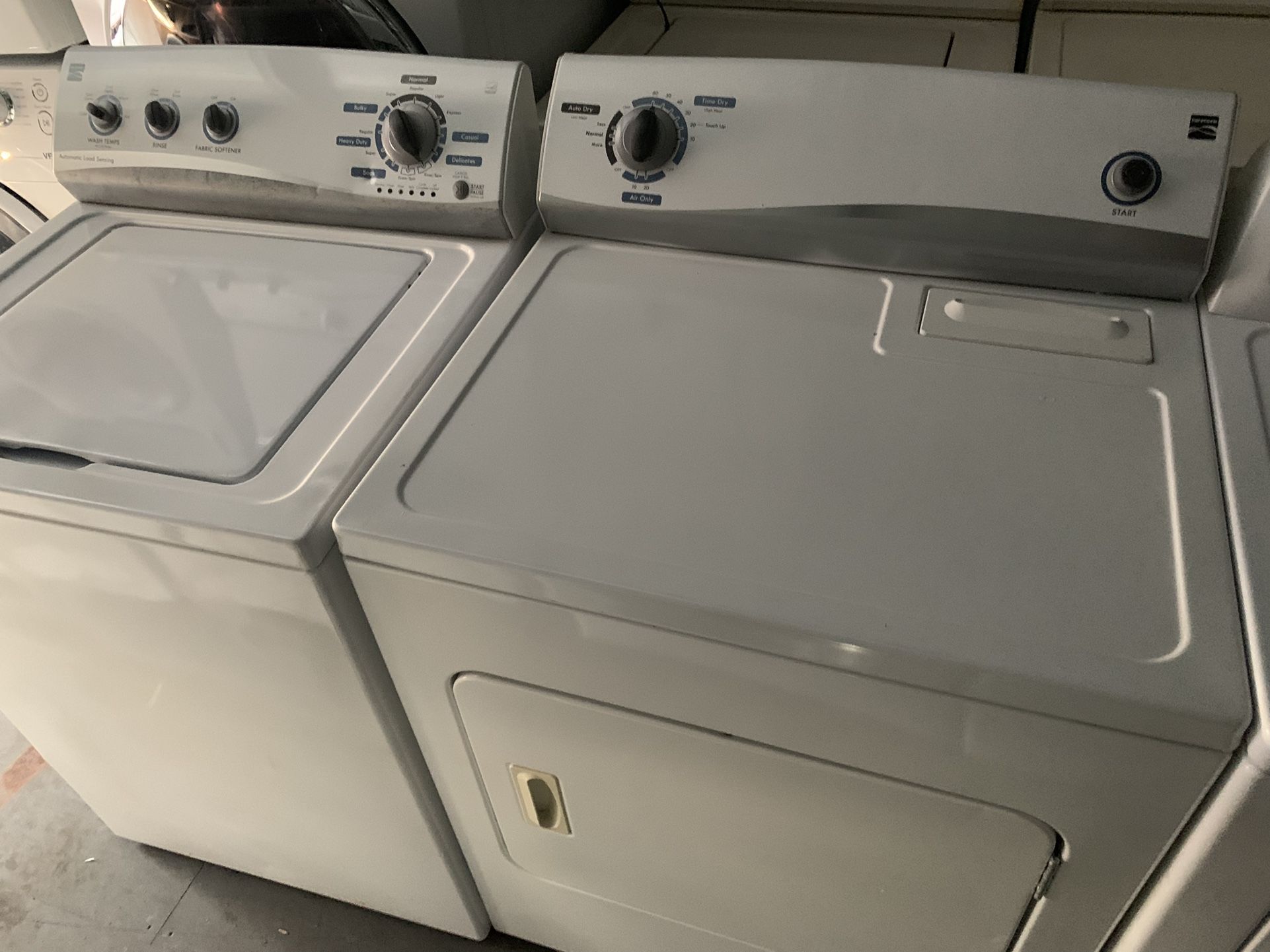 Kenmore top load washer and dryer