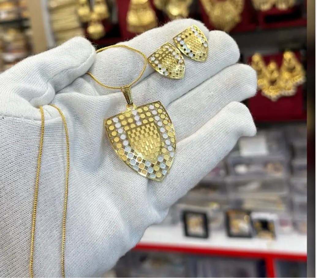 gold plated locket set