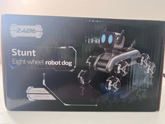 Juguetes de Perro Robot Carro RC de Acrobacias para Niños y Adultos, Sensor de Gestos 8WD Carros de Control Remoto con Luz, Música, Robot de Control R