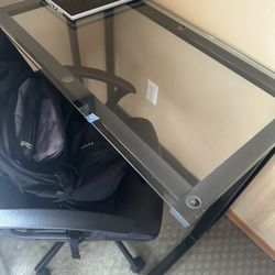 Glass Table And Chair 