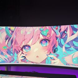 SAMSUNG 34” ViewFinity CJ79 Series Ultrawide QHD (3440x1440) Computer Monitor, 100Hz, Thunderbolt 3 Daisy Chain, QLED, HDMI, USB Hub, Height Adjustabl