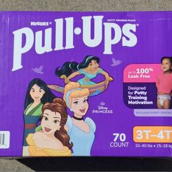 Pull Ups 70 Count 3t-4t Girls Princess Cash Only