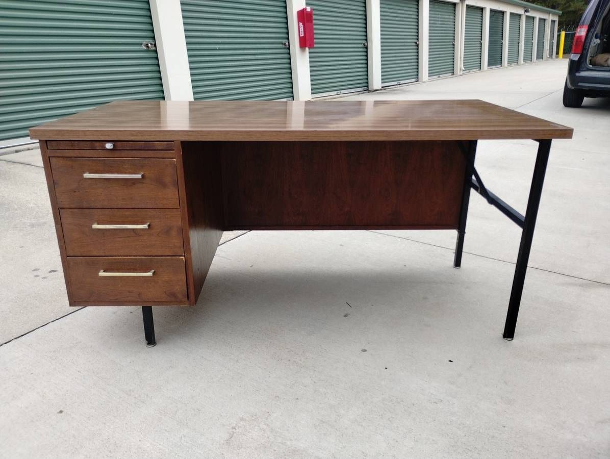 ca1960's Mid Century Modern Desk - Made by Alma in NC!