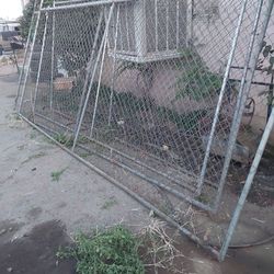 Fence panels with barbwire