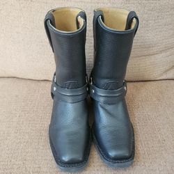 New Kids Soto Harness Boots Black Size 4-4.5