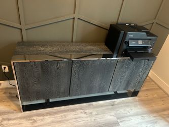 Solid Wood Sideboard Cabinet /Modern buffet with Push-Open Doors