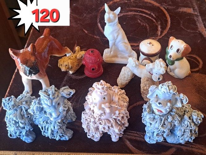 Vintage Porcelain dog collection.